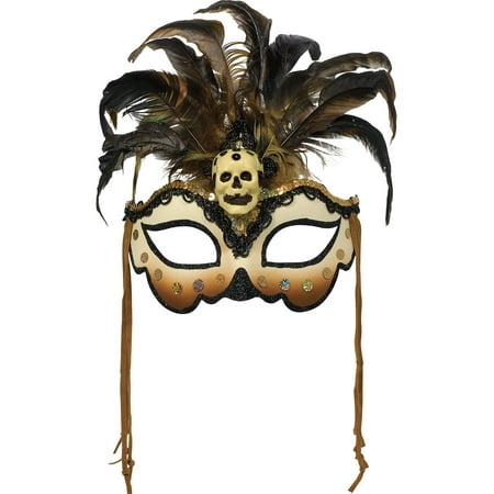 Witch Doctor Masquerade Mask for Adults, One Size, 7 1/2 Inches by 7 Inches