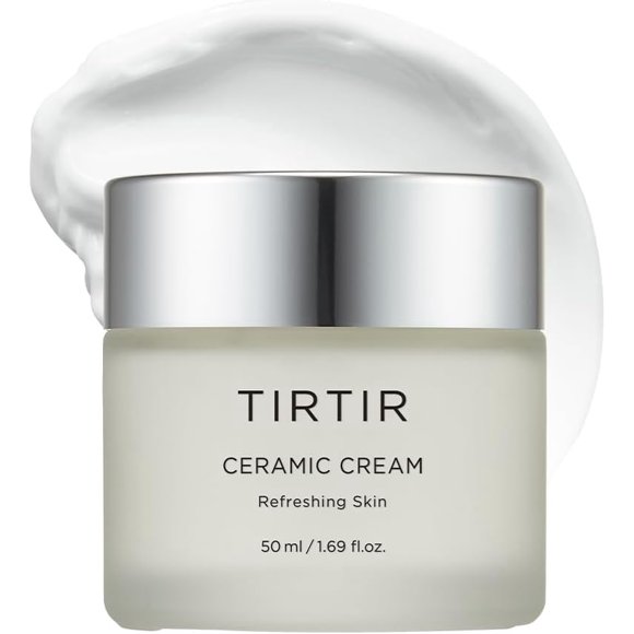 TIRTIR Ceramic Cream | Deep moisturizer for Glass Skin, Polyglutamic acid, Centella Asiatica Extract, Strong skin barrier, Lightweight, Mild, Nature derived ingredients, Dry skin, Korean skincare