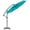 Turquoise, variant on Costway 10 FT Patio Offset Umbrella w/8 Ribs Cross Base Tilt Brown