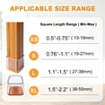 thumbnail image 4 of 32 Pack Square Chair Leg Floor Protectors, Rectangle Furniture Pads for Hardwood Floors, Furniture Sliders for Chair Legs, Silicone Leg Caps Cover (Fit:0.5"-0.75"), 4 of 6