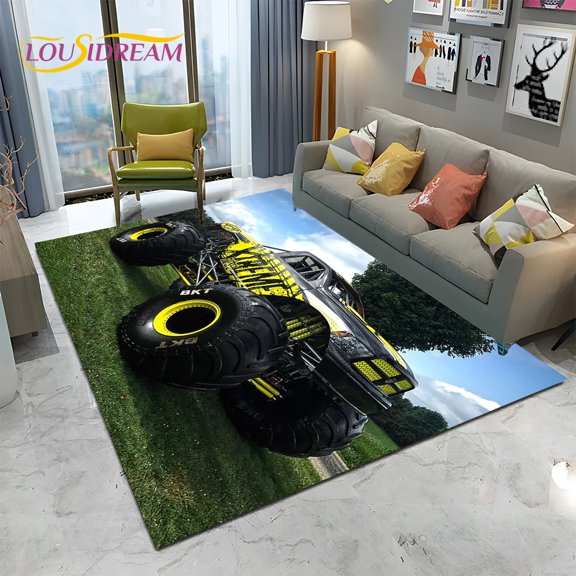 Cartoon Jam 3D Truck Carpet Rug for Home Living Room Bedroom Sofa Doormat r kids Area Rug Non-slip Floor Mat