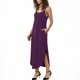 thumbnail image 4 of Vestido Corto para Mujeres Verano Color Sólido Cuello en V con Bolsillo, Manga Corta Vestido de Primavera Casual para Uso Diario, 4 of 7