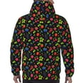 thumbnail image 7 of Balery Berries Pattern Mens Hoodie Kangaroo Pocket Hoodie Pullover Hooded Sweatshirt Ideal for Daily Wear Travel and Home-Medium, 7 of 7