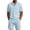 Light Blue, variant on QSAWXQZ Men's Jacquard 2PC Button Down Set Lapel Short Sleeves Shirt Elastic Waist Shorts with Pockets Beach Outfit for Vacation M
