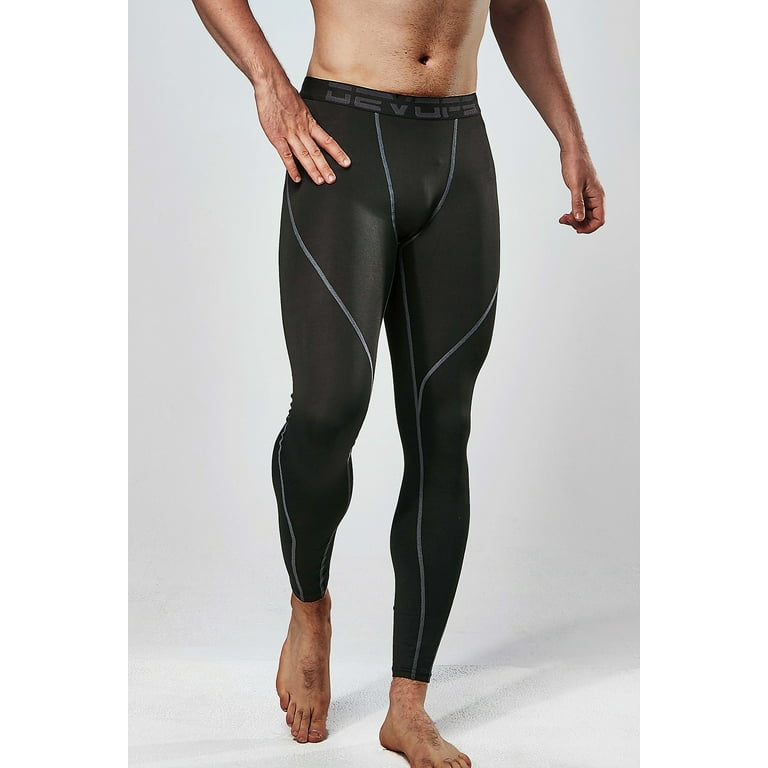 DEVOPS 2 Pack Men's Compression Pants Athletic Leggings with