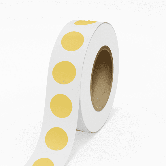 JAM Paper Circular Standard Label Rolls, Round, 2 Inch, Gold Matte Foil, 12 Inch5 Labels/Roll