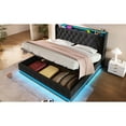 thumbnail image 2 of King size gray bed with LED and storage | 360-degree lighting, USB Type-C, and practical design for comfort, 2 of 2