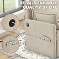 thumbnail image 6 of YODOLLA 72" 3 in 1 Convertible Sofa Bed with Pull Out Coach Bed, Loveseat Futon Sofa with Pillows & Pockets for Bedroom, Living Room, Apartment- Beige, 6 of 10