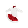 thumbnail image 3 of ITFABS Baby Christmas Outfit, Solid Color Romper + Fluffy Skirt + Headband, 3 of 9