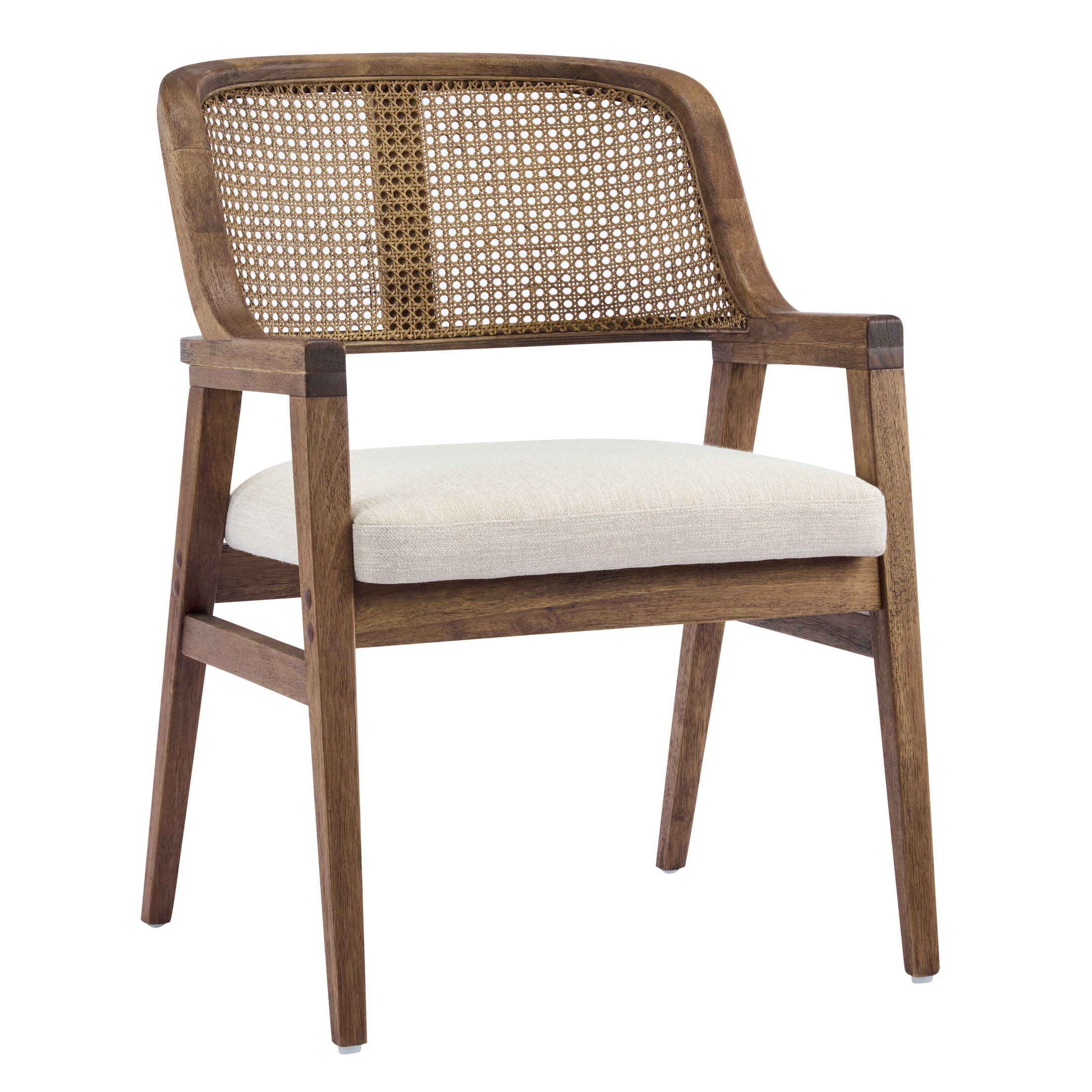 Christopher Knight Home 5-Piece Mid-Century Modern Extendable Dining Set with Beige Seat, Walnut