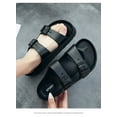 thumbnail image 6 of Women's Platform open toes Sandals, Adjustable Buckle Flat Sandals Comfort Slides Women Summer Essential Beach Home and Street Casual  buckle sandals, 6 of 8