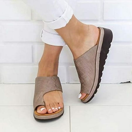 Peroptimist Women Comfy Platform Sandal Shoes  Summer Beach Travel Shoes Fashion Sandals Comfortable Ladies Shoes  Simple and Elegant Design  Worn with Almost Any Clothes  Beach Skirt  Skirt Etc A