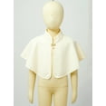 thumbnail image 3 of Miutii Kids Flower Girls Elegant Mock Collar Open Front Formal Shawl Wrap Birthday Party Princess Champagne L, 3 of 8