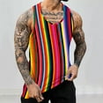 thumbnail image 2 of Jgppe Tank Shirt for Men Rainbow Printed Comfy Breathable Sleeveless Lightweight Tank Tops Summer, 2 of 5