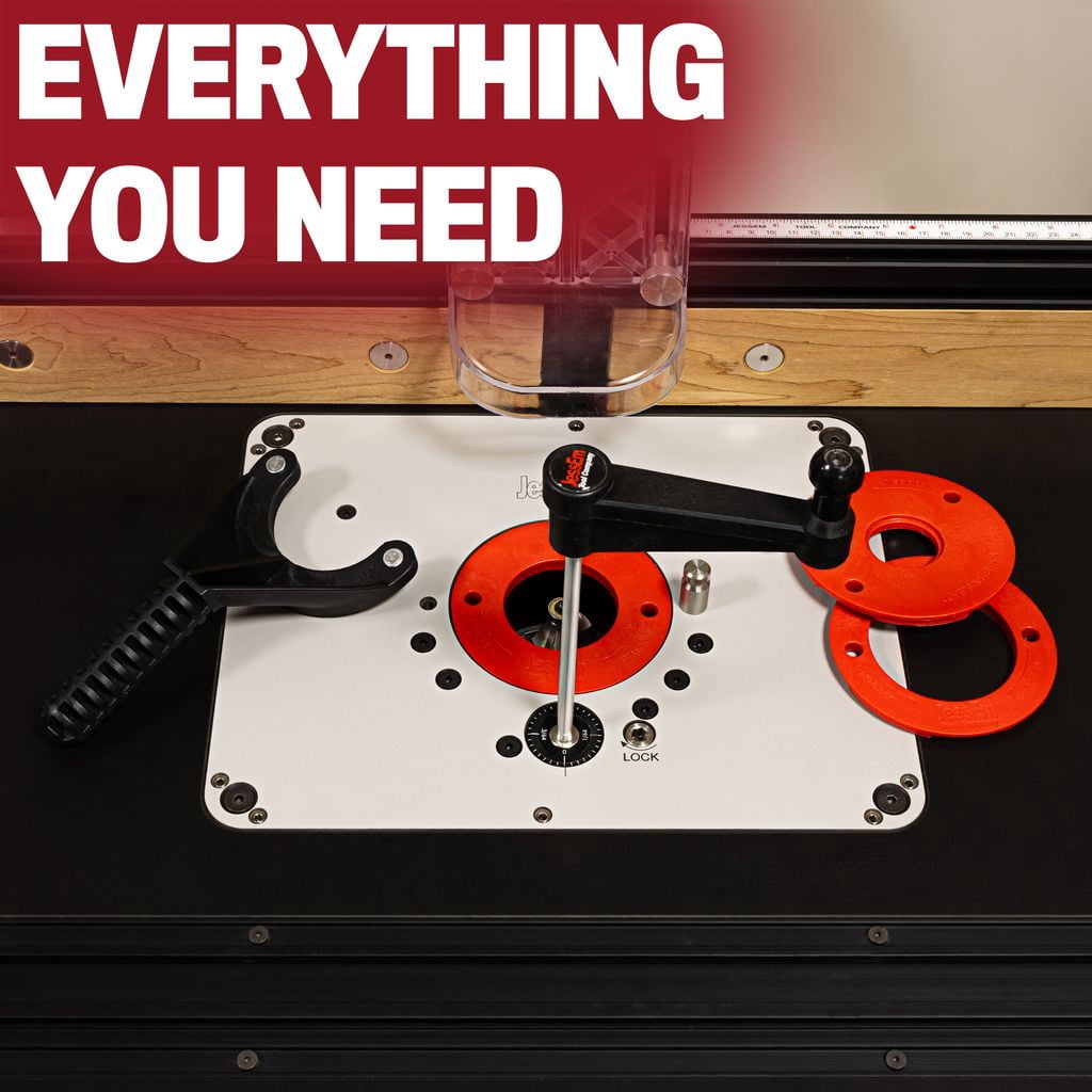 JessEm Rout-R-Lift 3.5XT Router Lift System with Heavy Duty Aluminum Precision Micro Height Adjustment Router Table