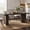 Black, variant on Fnova 63" Rectangular Modern Dining Table, Wooden Modern Kitchen Table for 6 People for Dining Room, Warm Brown (Chairs Not Included)