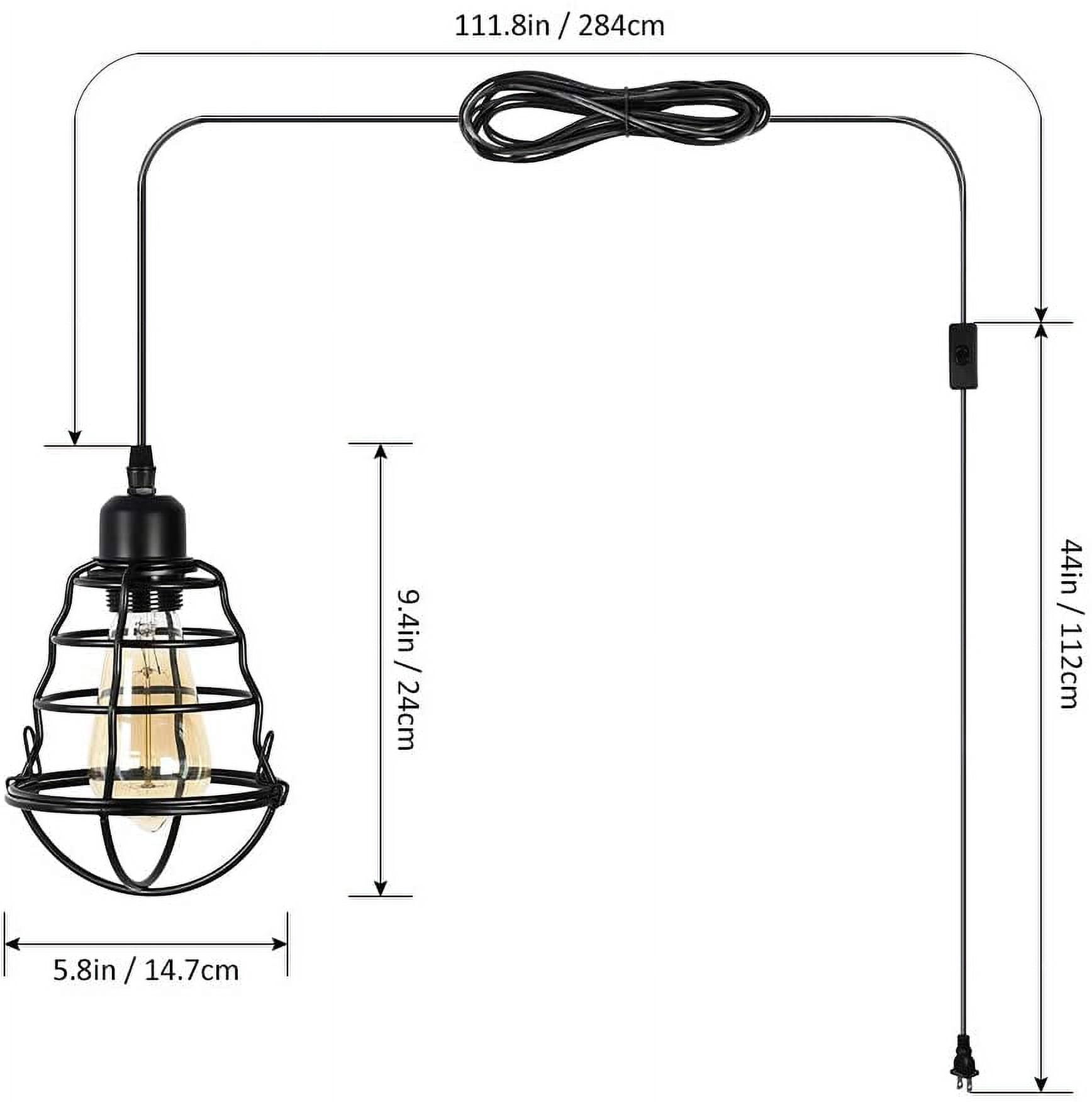 Oumilen Modern 1-Light Hanging Pendant Lights Black