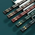 thumbnail image 6 of 5 Pairs Chinese Chopsticks with Carving Patterns Washable Food Grade T4P5, 6 of 9