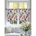 thumbnail image 4 of Independence Day Sheer Curtains 2 Panels Set Watercolor U. S, Flag Themed Balloon Cute Firework Sheer Window Curtains Light Filtering Rod Pocket Voile Drapes for Bedroom Living Room 52"x45", 4 of 9