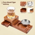 thumbnail image 4 of Handcrafted wooden cigar ashtray, outdoor patio accessories, whiskey drinker gifts, durable smoking essentials, stylish cigar holder, elegant mens accessories, backyard decor piece, cigar, 4 of 5