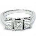 thumbnail image 1 of F/VS 1 1/2ct 3-Stone Princess Cut Diamond Engagement Ring White Gold Lab Grown, 1 of 2