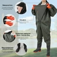 thumbnail image 4 of Full Body Chest Waders for Men&Women, Thickened PVC Waterproof Fishing Waders Stockings Foot Wader Breathable Zipper One Piece Chest Waders with Gloves, 4 of 9
