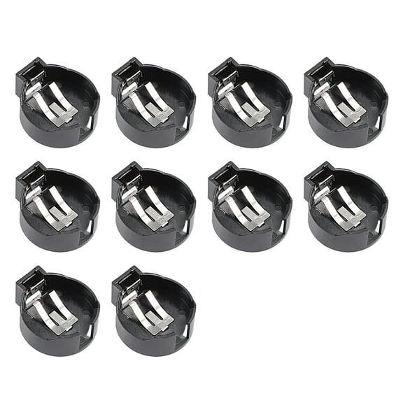 CR2477 Black Horizontal Coin Button Battery Holder Container Case 10 Pcs