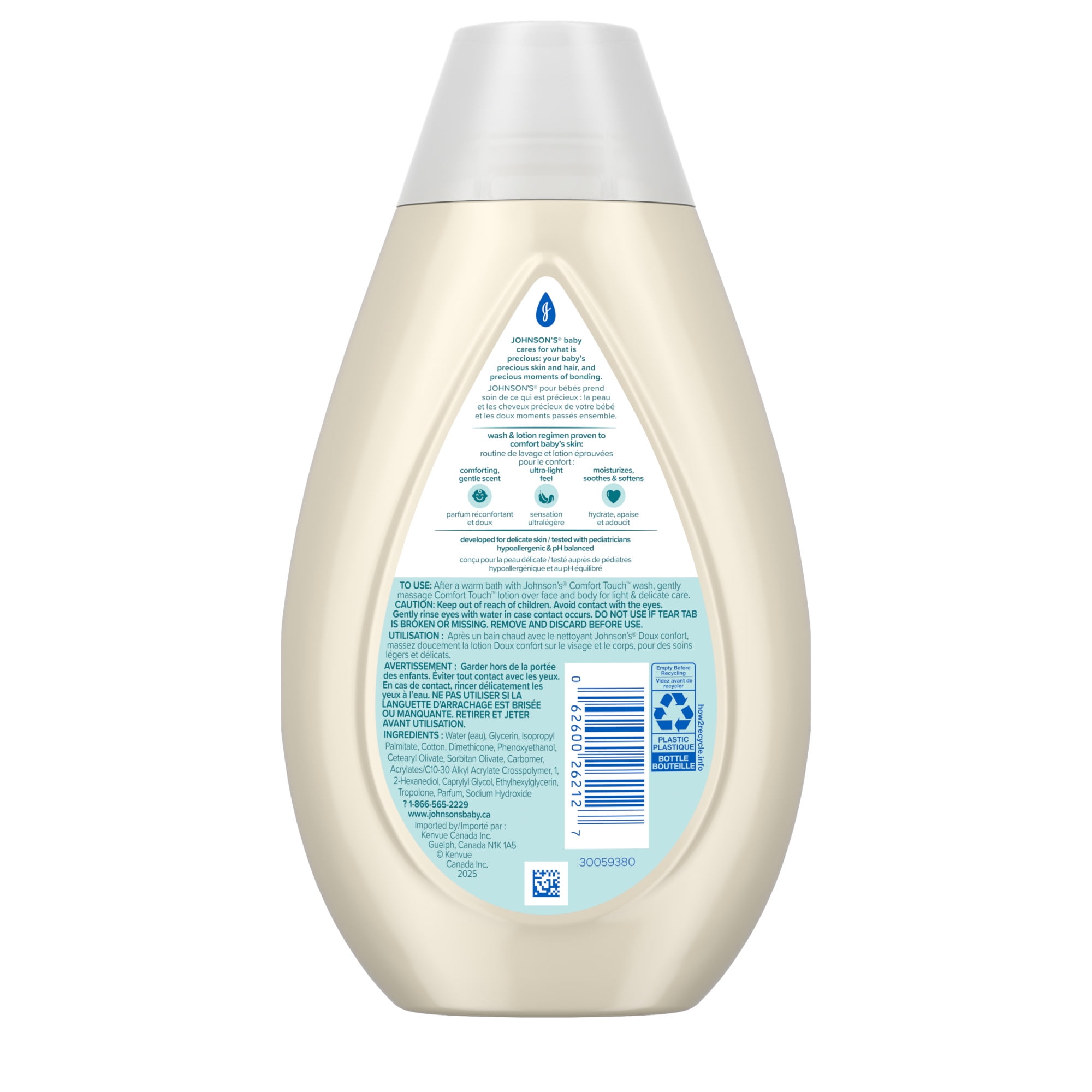 Johnson's Baby Lotion for Newborns, CottonTouch Cream, 400 mL