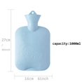 thumbnail image 2 of Bolsa de agua caliente (roja), bolsa de agua de PVC de 1000 ml con bolsa caliente y funda para calentador de cintura, bolsa de agua caliente para cuello y hombros, espalda, piernas, calentador de cint, 2 of 2