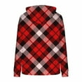 thumbnail image 5 of Craaazy Womens Hoodies Color Block Plaid Print Long Sleeve Womens Shirts Xmas Womens Tops with Pockets Gifts for Women, 5 of 5
