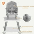thumbnail image 3 of AILEEKISS 8 in 1 Baby High Chair, Toddler Dining Booster Seat for Eating, Chevron, 3 of 11