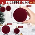thumbnail image 2 of Yastouay 46 Pcs Christmas Ball Ornaments Set,Mix Size Red Velvet Shatterproof Christmas Ball Hanging Xmas Tree for Christmas Decorations, 2 of 7