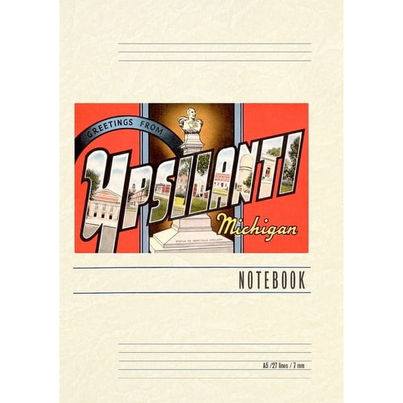 Vintage Lined Notebook Greetings from Ypsilanti, (Paperback)