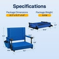 thumbnail image 4 of SPECSTAR Stadium Seats with Back Support and Cushion Blue 1 Pack, 4 of 8