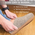 thumbnail image 4 of Haussimple Wool Unisex Wool Outdoor Slippers Color: Gray, Size: 8W, 4 of 7