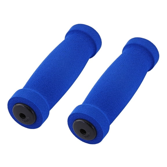Short Foam Grips Blue. Bike grips, bicycle grips, bmx grips, lowrider grips, beach cruiser grips, mountain bike grips