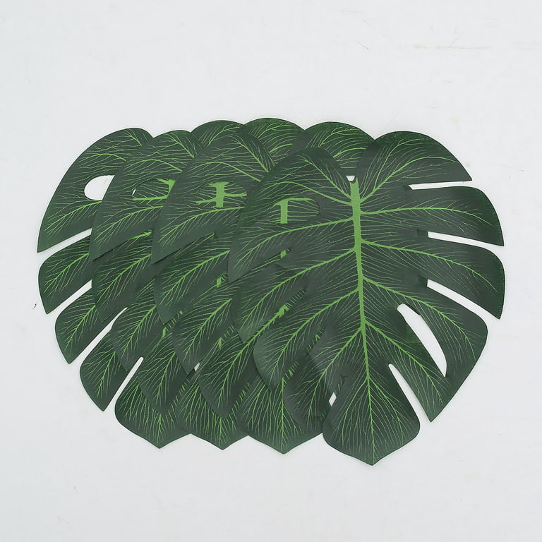 6 Stems  Monstera Tropical Leaf, Artificial Leaves For Hawaiian Luau