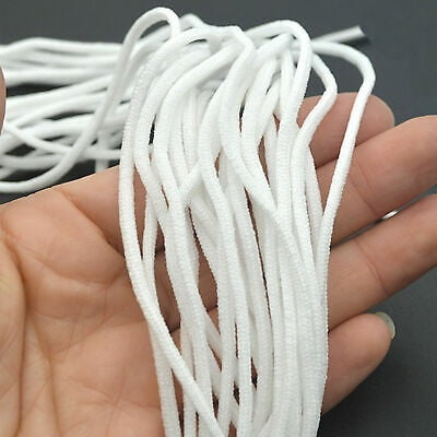 100M Round Elastic Thin Band 3mm Cord Craft Thread Stretch String Masks Rope