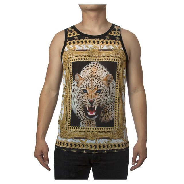 Mens Pouncing Cheetah Sublimation Tank Top - 2X-Large