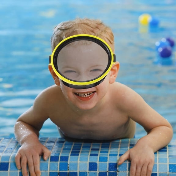 LOLIPPYY Yellow Reusable Glass Snorkeling for Diving with Clear