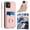 Rosegold, variant on Allytechgroup iPhone 13 Mini Wallet Case for Women Men, Premium PU Leather Shockproof Hand Wrist Slim Fit Back Cover Phone Case for iPhone 13 Mini, Black
