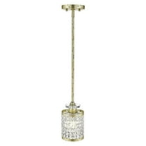 1 Light Mini Pendant in New Traditional Style 5 inches Wide By 10.75 inches High-Winter Gold Finish Bailey Street Home 218-Bel-2120543
