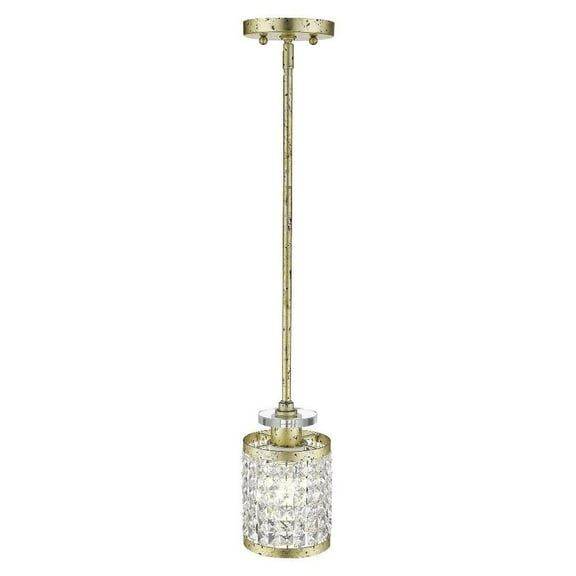 1 Light Mini Pendant in New Traditional Style 5 inches Wide By 10.75 inches High-Winter Gold Finish Bailey Street Home 218-Bel-2120543