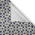 thumbnail image 5 of Ambesonne Floral Grommet Curtain, Abstract Ornament Tile, 50" x 84", Dark Blue Pale Mustard, 5 of 6