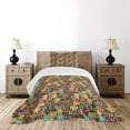 thumbnail image 4 of Ambesonne Alien Quilted Bedspread Set 2 Pcs, Robot Monsters in Space, Twin Size, Multicolor, 4 of 5