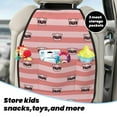 thumbnail image 4 of Striped Cute Glasses Pig Pink Mats Back Seat Protectors, Car Seat Protector Vehicle Organizers Waterproof Cover Back Seat Cover for Kids with 3 Storage Pockets 2 Pack, 4 of 5