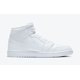 thumbnail image 4 of Ni - ke Ni - ke Air Jordan 1 Mid Triple White Sneaker Shoes 51.5 52.5 US 17 18 554724-130, 4 of 5
