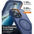thumbnail image 4 of Entronix Heavy Duty Case For iPhone 16 Pro Max, Translucent Matte Back, Magnetic Sturdy Case, Navy, 4 of 5