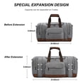 thumbnail image 3 of Litvyak Duffle Bag for Travel, Carry on Bag Travel Bags for Men Canvas Travel Duffel Bags Overnight Weekend Gym Bag Carry On Luggage Bags (Grey+Toiletry Bag), 3 of 8