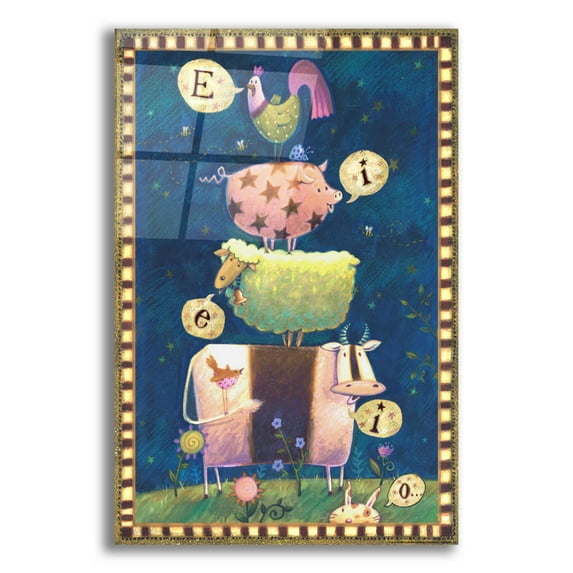 Epic Art 'Animal Stack' by Viv Eisner, Acrylic Glass Wall Art, 12"x16"